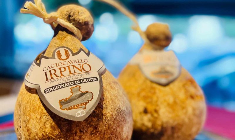 Caciocavallo Irpino aged in caves, all the goodness of milk. Caciocavallo Irpino, all the goodness of milk.