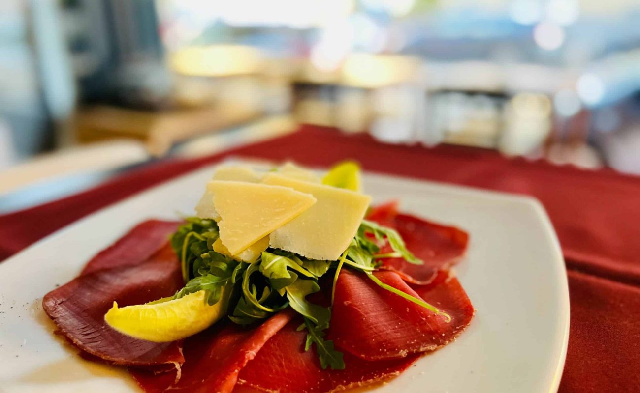 Bresaola, Rocket & Cheese Flakes, homemade sweetness.